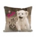 Lion Cub & Kitten Pals 100% Polyester Velour Cushion - Original Artwork     202403352861