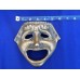 Vintage Brass Tragedy Face Mask Greek Theater Drama Ancient Replica Hanging 6.5"   183343560883