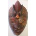 Balinese Wood Mask Male Female Couple Cultural Wall Hanging Peacock Set of 2    123305850007