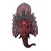 Wood Ganesh Ganapati Face Mask: Hindu Tibetan Elephant god wall hanging decor    153129018833