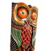 GORGEOUS 19" HANDCARVED AND PAINTED WOOD OWL DESIGN WALL DECOR MASK!    292671363101
