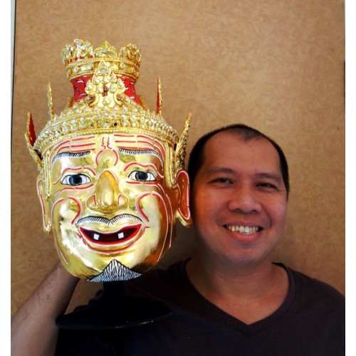Hermit Lersi Anchoret Mask Khon Thai Handmade Ceremony Ramayana Costume New 
