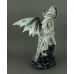 Young Fairy and White Dragon Statue On Ledge Statue 19 inch   192627934069