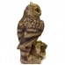 Owl Statue with Chicks Bird Garden Figurine Ornament Sculpture Brown 32cm   263040463391
