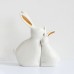 Ceramic Rabbits Figurines Miniatures Modern Bunny Easter Decoration Bunny Couple   273021881968