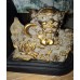 ANTIQUE GOLD FINISHED BOOK ENDS CHINESE FOO DOGS   163159141085