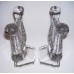FOSTORIA ~ Nice Pair of Vintage Solid Glass-Crystal "LYRE/HARP" BOOKENDS (#2601)   273396942400