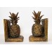 Creative Co-Op 8" Heavy Resin Pineapple Bookend Set Antique Gold Finish Art Deco   222680322889
