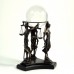Lady Justice W/CLEAR CRYSTAL BALL art deco Gift bronzed SCULPTURE BEY-BERK NEW   232837553844