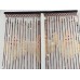Wood Bamboo Beaded Curtain Doorway Vintage 74” x 36” Red Orange Browns MCM   273390984129