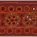 Indian Home Decor Cotton Valance Embroidered Ethnic Maroon Door Hanging Top 56"   263768814034