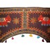 INDIAN TOP DOOR/GATE VALANCE ELEPHANT EMBROIDER MIRROR WORK BROWN WALL HANGING   253785344565