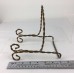 Set 3 Vintage Gold tone Twisted Metal Wire Plate Display Stands Bowl Book Art    323367003121