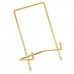 Iron Display Stand Iron Easel Strut Plate Display Photo Holder Stand Gold   332608164201