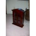Vintage Wood and Glass Wall Curio Display Case Cabinet   153104020267