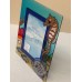 3.5" x 5" PHOTO PICTURE, PAINTED GLASS FRAME, UNDERWATER SCENE SEAHORSE FISH   323397038171