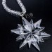 New Annual Clear Crystal Glass Star Snowflake Car Mirror Ornament Xmas Gift 2.9"   372208565373