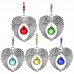 Set 5 Crystal Angel Wing Pendant with Crystal Ball Hanging Suncatcher Home Decor 755082648649  372326206199