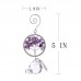 H&D Purple Nature Stone Crystal Prism Ball Suncatcher Window Wedding Decor Gift   391412936851