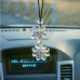 Hanging Coloful Double Flower Crystal Car Pendant Interior Suncatcher Lady Gifts   372129025142