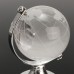 Round Earth Globe World Map Crystal Glass Clear Paperweight Stand Desk Decor New   332329678208