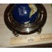 Blue Semi-Precious Gem Stone World Globe w Metal Stand & Compass   173470165140
