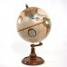 VTG 80s REPLOGLE 9" Relief Desktop Globe Wood Base Antique Oceans World Classic   332696805085