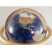 Gemstone World Globe On Brass Stand 9" Globe 13" Tall   323308187603