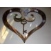 Locked Heart 24"  HANGING METAL WALL ART DECOR   153139791790