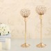 Candlestick Crystal Metal Candle Holder Noble Wedding Party Table Tealight Decor   263573380421