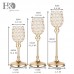 3PCS Gold Crystals Tealight Holder Set Wedding Dinner Table Centerpieces Gifts 704619423679  382517672723