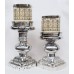 1 Bath & Body Works Mercury Glass Pedestal Stand Candle Holder TALLER Elegant   152538624050