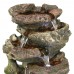 Sunnydaze 5 Step Rock Falls Tabletop Fountain with LED Lights 14 Inch Tall 819804016328  292664241793