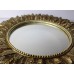 Gold Feather Mirror, Sunflower Mirror, Antique Gold Sunburst, Leaf Mirror    273384628619