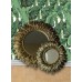Gold Feather Mirror, Sunflower Mirror, Antique Gold Sunburst, Leaf Mirror    273384628619