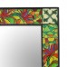 Ceramic Tile Wall Mirror Multi-Colored Leaves &apos;Inlaid Foliage&apos; NOVICA India Arts   382540683778
