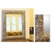 Embossed Wall Mirror &apos;Treasure Chest&apos; Nickel & Brass w/Glass Gems NOVICA India   312213387721
