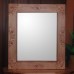 Wood & Brass Mirror HandCarved w/Inlay &apos;Perfect In Cinnamon&apos; Brown NOVICA Africa   312216000883