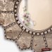 Handmade Eglomise Round wall Mirror 23.6", Peruvian luxury Sunflower Mirror wall   123295034340