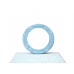 Quatrefoil Colored Bone Inlay Round Mirror Blue   232480220949