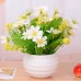 Artificial Plastic Chrysanthemum Fake Flowers Potted Plant Home Outdoor Decor   362311267887