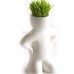 DIY Mini Novel Ceramic Porcelain Bonsai Grass Doll Hair Man Plant White New TO   123163284819