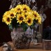6 Bunch Artificial Sunflowers Bouquet Fake Flower Home Room Table Decor   401581547918