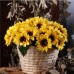6 Bunch Artificial Sunflowers Bouquet Fake Flower Home Room Table Decor   401581547918