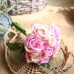 Artificial Rose Peony Silk Flowers Leaf Bouquet Home Floral Wedding Garden Decor   263747593464