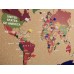 Color Cork World Map Corkboard S memo notice message note wall travel pin board   253556590586