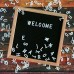 Felt Letter Board Black Felt 10&apos;&apos;x10&apos;&apos; Changeable Wooden Message Board Sign NEW   202365546801