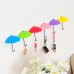 6Pcs Colorful Umbrella Wall Hook Key Hair Pin Holder Organizer Decorative   392101497741