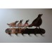 QUAIL MAMA AND CHICKS KEY AND HAT RACK HOLDER   153112425444