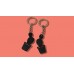 Hanging Key & Mail Holder Rack + 2 Keychains | Wall Mounted Black Metal Cactus   253259208492
